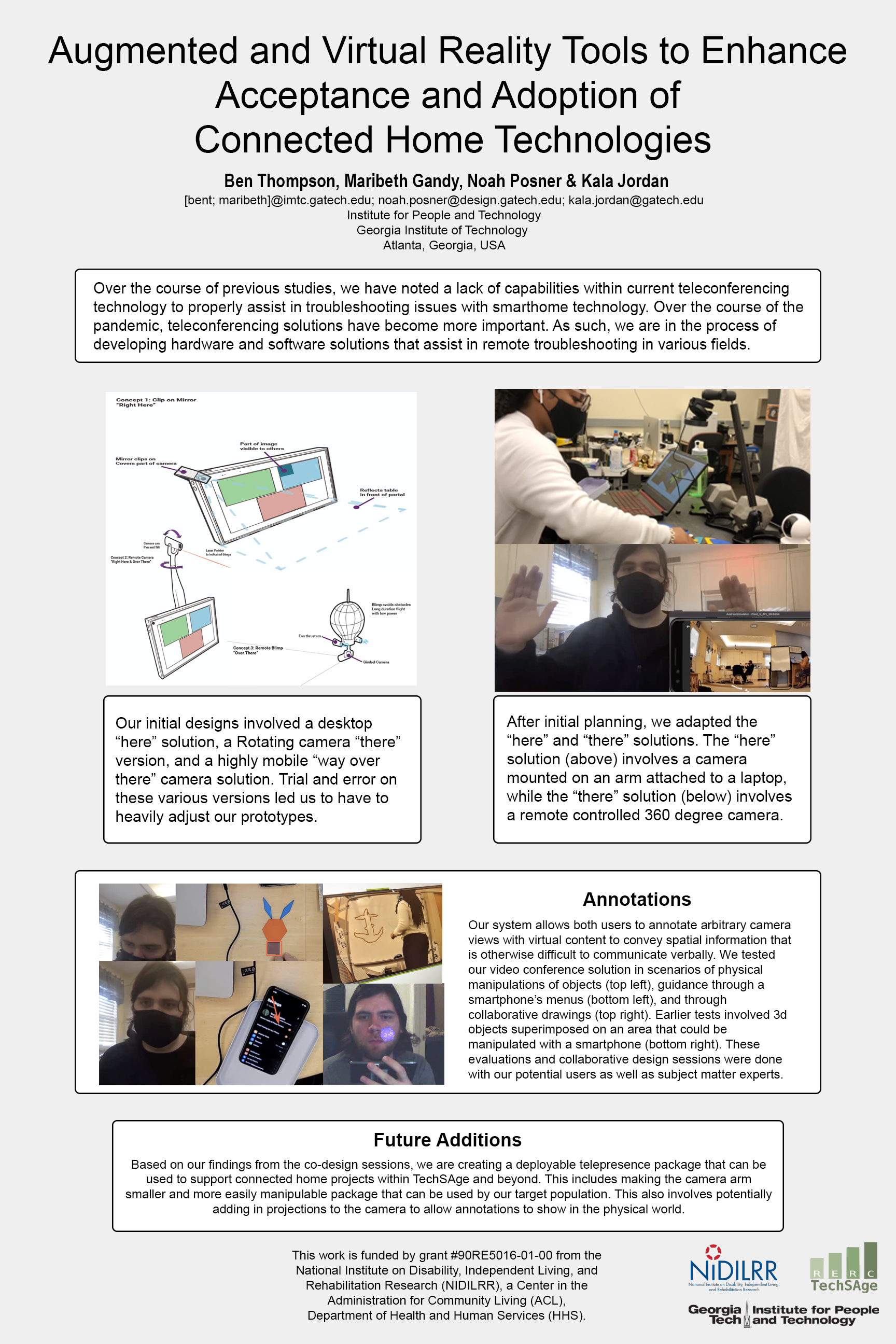 Poster about hardware and software solutions to support remote troubleshooting over telepresence systems